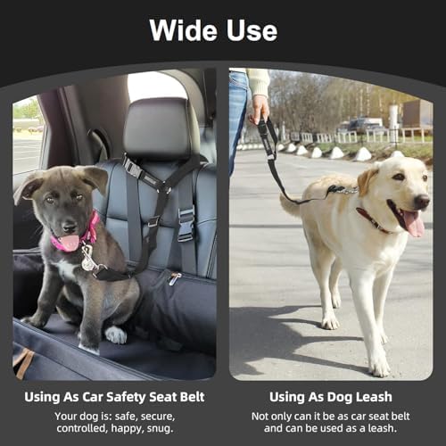 3 Pack Dog Seat Belt for Car, Car Headrest Restraint Adjustable Nylon Fabric - Image 4