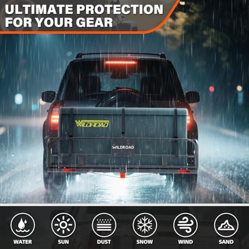 Wildroad 60"x24"x14" Hitch Cargo Carrier, Fits 2" Receiver - Image 6