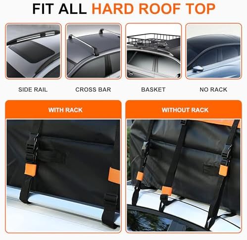 21 Cu Ft. Car Rooftop Cargo Carrier Bag Car Roof Top Bag Cargo Carrier - Image 3