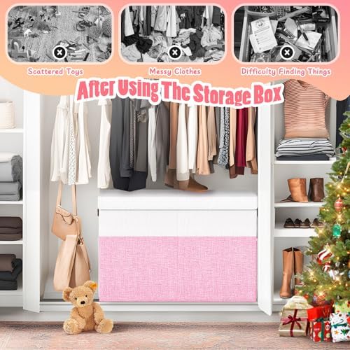 Large Toy Storage Box with Lid & Dividers, Kids Toy Chest - Image 4