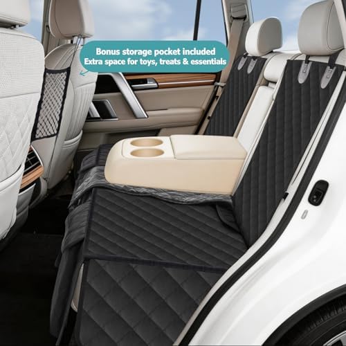 Bark Lover Dog Car Seat Cover for Back Seat, Armrest Compatible, Waterproof - Image 2