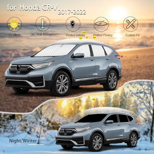 KMF 8pcs Thicken Sun Shades for Honda CR-V 2017-2022 Accessories, CRV Sunshade - Image 6