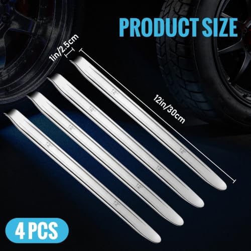 Zonon 4 Pcs 12 Inch Tire Spoons Iron Heavy Duty Tire Changing Tool Levers Bar - Image 2
