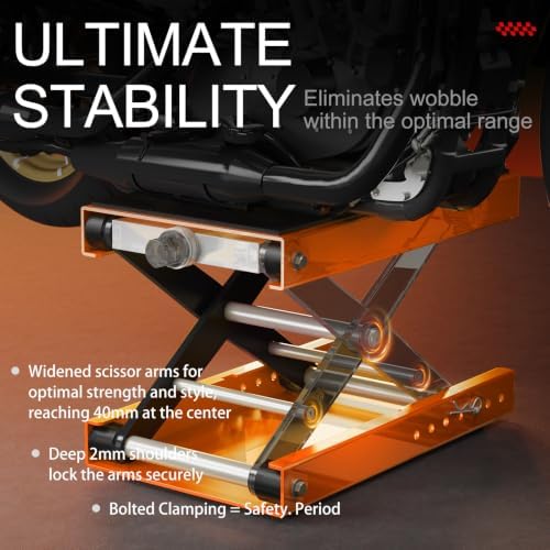 Aluminum Motorcycle Scissor Lift Jack, 1100LBS Heavy Duty - Image 3