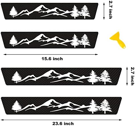 4 Pcs Mountain Range Door Sill Protector Stickers, Universal Size Door Entry - Image 2