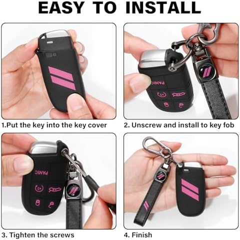 for Dodge Key Fob Cover with Keychain - Image 5