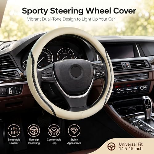 Beige Steering Wheel Cover - Image 2