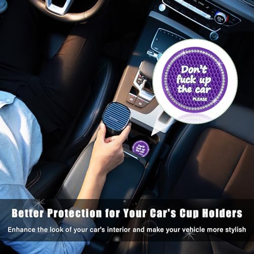 Ziciner 4 Pack Bling Car Cup Holder Coaster, 2.75 Inch Anti-Slip Auto Insert - Image 4