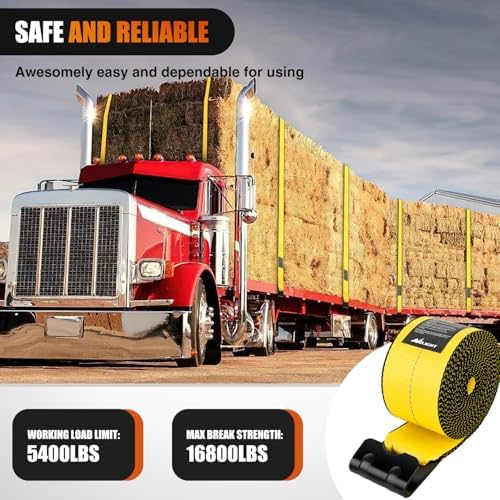 Nilight Truck Straps 4" x 30' Heavy Duty Tie Down - Image 5