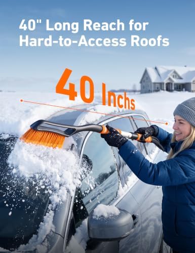 AstroAI 40" 2-in-1 Detachable Snow Brush & Ice Scrapers - Image 3