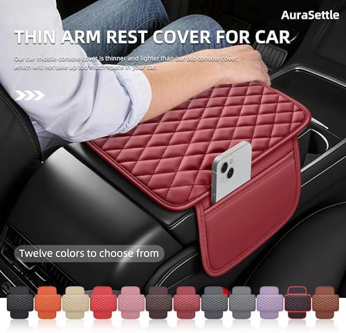 Leather Waterproof Car Armrest Console Pad - Image 4