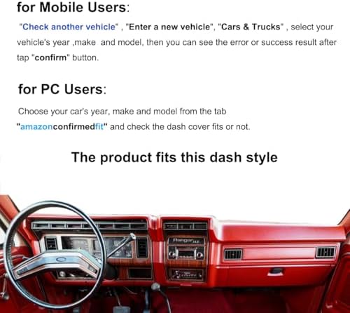 Yiz Dash Cover Mat for Ford F100 F150 F250 F350 Bronco J71 - Image 2