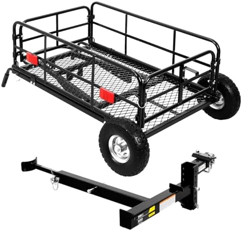 MaxxHal Hitch-N-Roll 2-in-1 Cargo Carrier & Push Cart - 400 lb Capacity Hitch by MaxxHaul