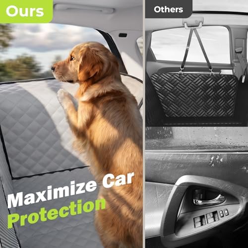 Pecute Dog Car Seat Cover for Back Seat 53.54 * 23.62 in, Car Window Fixing for - Image 3