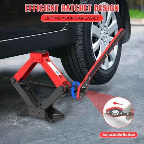 Portable Car Jack Kit 3 Ton, Heavy Duty Scissor Jack - Image 5