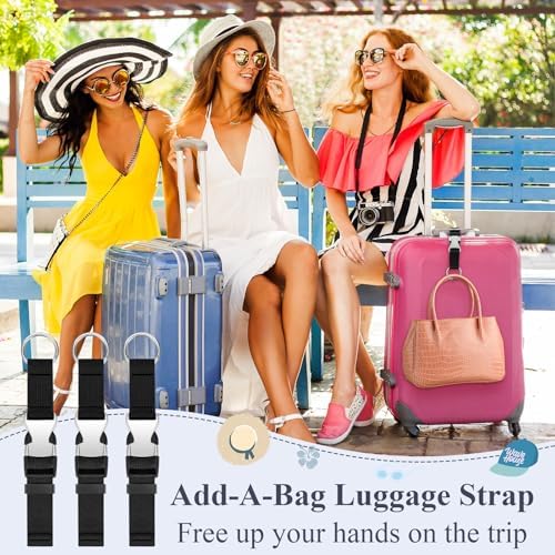 3 Pcs Add a Bag Luggage Straps for Suitcases, Connector Straps - Image 4