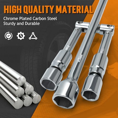 TONDA 4 Way Lug Wrench, Foldable Tire Iron, Lug Nut Wrench, 17/19/21/23mm - Image 4