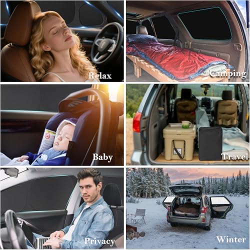 KMF 8pcs Thicken Sun Shades for Nissan Murano 2015-2024 Accessories, Full Car - Image 6