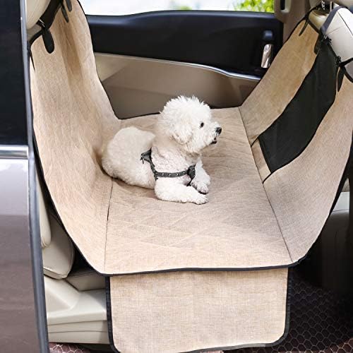 VIVAGLORY Dog Seat Cover Dog Hammock, Heather Khaki by VIVAGLORY