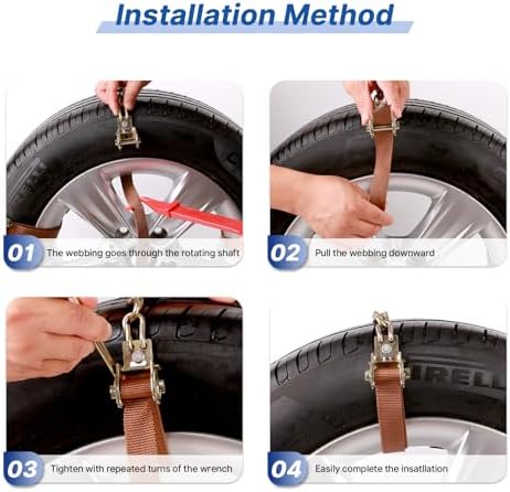 Snow Chains, 225-295mm Universal Tire Chains - Image 6