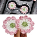 Cotton Car Coasters 2pc Car Cup Coasters Cute car Accessories by HandmadeByUruba