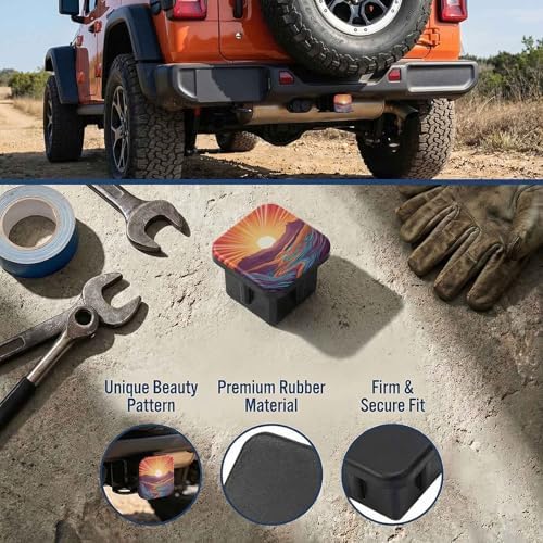 2" Trailer Hitch Cover Rubber Receiver Tube Cap Trailer Hitch Covers - Image 3
