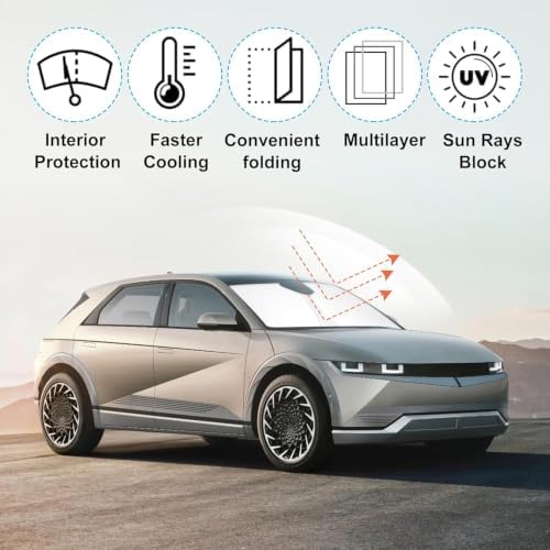 Front Windshield Sun Shade for 2022-2026 Hyundai Ioniq 5 - Image 2