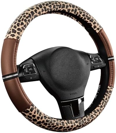 Road Comforts Leopard Steering Wheel Cover - Image 2