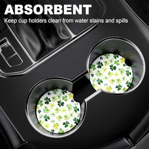 2 Pack Car Cup Holder Coaster, 2.63 inch Anti Slip Insert Absorbent Ceramic Car - Image 7