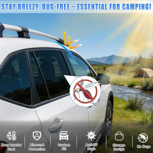 ZATOOTO Side Window Sunshades for Crosstrek 2024-2026 Breathable UV‑Block - Image 3