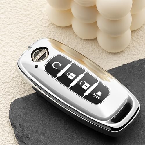 for Nissan Key Fob Cover 4 Buttons Car Key Case Pathfinder Rogue Armada Kicks - Image 2
