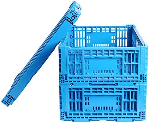 Collapsible Storage Bin Containe， 52 Liter Transfer box, crate Transit storage by QTJH