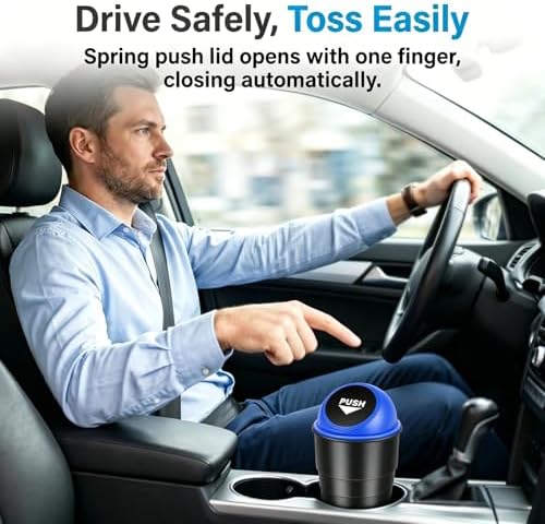 Cup Holder Trash Can, Leakproof Car Trash Can - Image 2