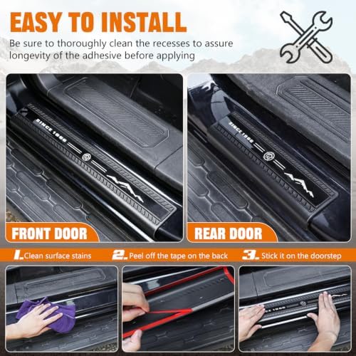 4PCS Door Sill Guard Protector for Ford Bronco Offroad 4 Door 2021-2026 - Image 3