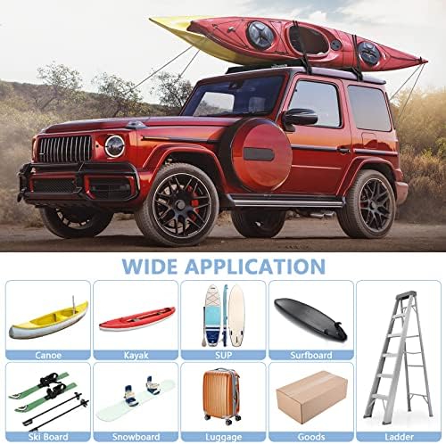 WOOWAVE Folding Kayak Soft Roof Rack Pads Universal Kayak Carrier Car Rack - Image 5