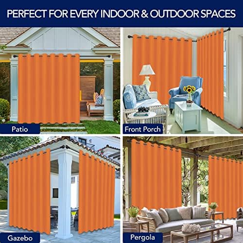 PureFit Outdoor Curtains for Patio Waterproof Weatherproof Outside Curtains - Image 5