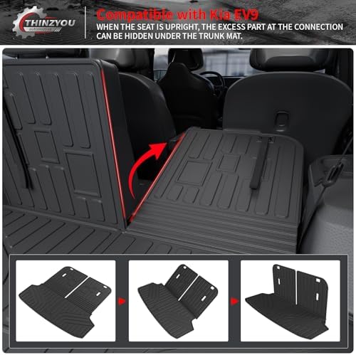 Trunk Mat with Backrest Mat for 2024 2025 2026 Kia EV9 6&7 Seats - Image 6