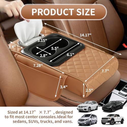 5-in-1 Car Armrest Cushion, Universal Arm Box Pad Cover - Image 4