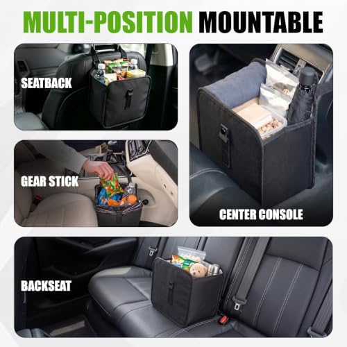 BFXM Car Trash Can, 2 Gallons Car Garbage Bag Hanging - Image 4