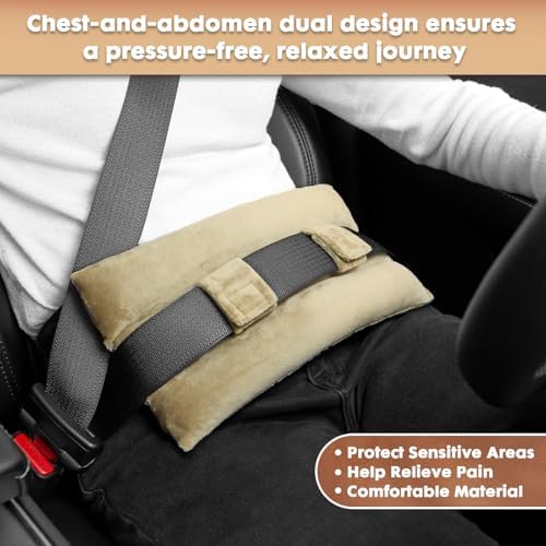 Seat Belt Pillow for Mastectomy Post-Surgery, Heart Surgery Recovery Support - Image 2