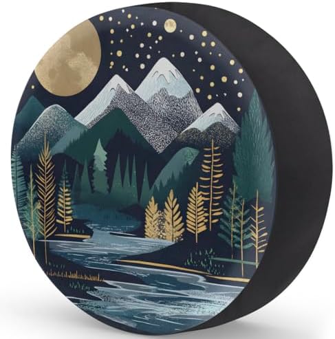 Rv Spare Tire Cover Wheel Mountain Tree Forest Tire Covers Wheel Protectors - Image 2