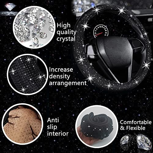 NBTEPEM 27 PCs Black Bling Car Accessories Set - Image 3
