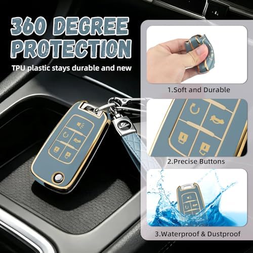 for Chevy Key Fob Cover, Premium Soft TPU Full Protection Key Cover - Image 5