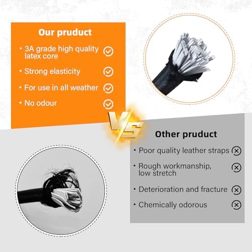 Heavy Duty Bungee Cords with Hooks, 1/3Inch Thick, No Odour, Max Load 40kg - Image 6