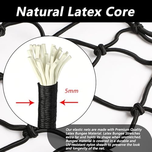 Small Cargo Net with 6 Thicken Hooks, Helmet Net with 2"x2" Small Mesh - Image 3