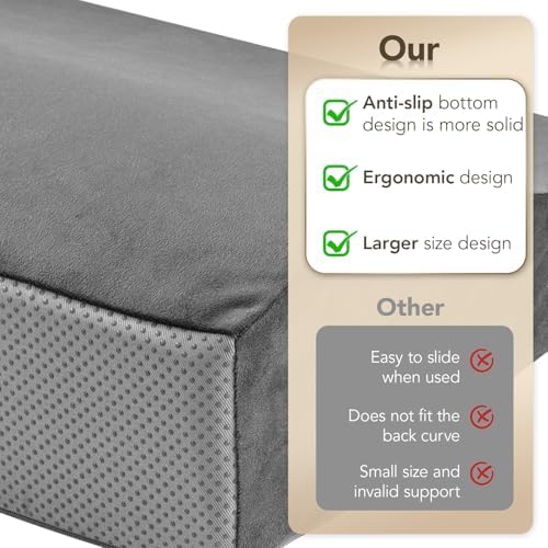 Lumbar Support Pillow for Recliner, Large Memory Foam Back Support Cushion for - Image 7
