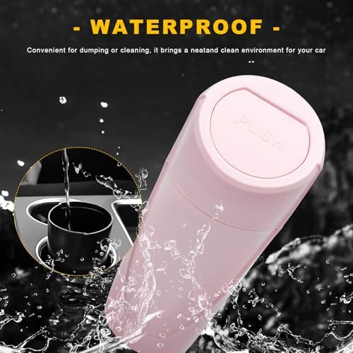 Car Trash Can Bin with Lid, Leakproof Portable Garbage Trash Bin Mini Cup - Image 4