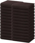 Homaxy 100% Cotton Waffle Weave Kitchen Dish Towels 24-Pack, Dark Brown by Homaxy