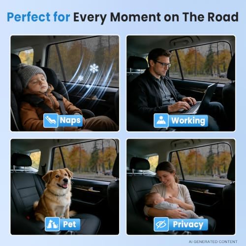 KUST Car Window Shades for 2021-2023 Kia Sorento Accessories, Breathable Mesh - Image 6