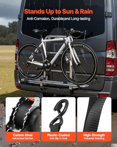 VEVOR Retractable Ratchet Straps, 1 in x 6 ft, Tie Down Straps - Image 4